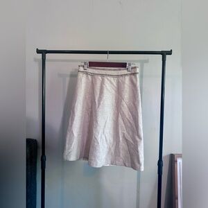 GAP Wool Midi Skirt Size 4 A-Line Oatmeal Cottage Core Cream-Tan Skirt